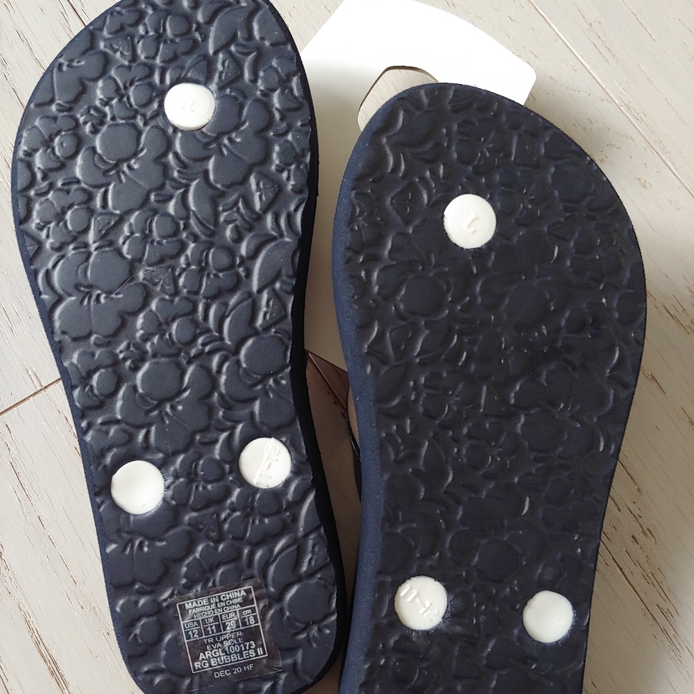 ROXY flamingo blue flip flops NEW - Picture 2 of 4